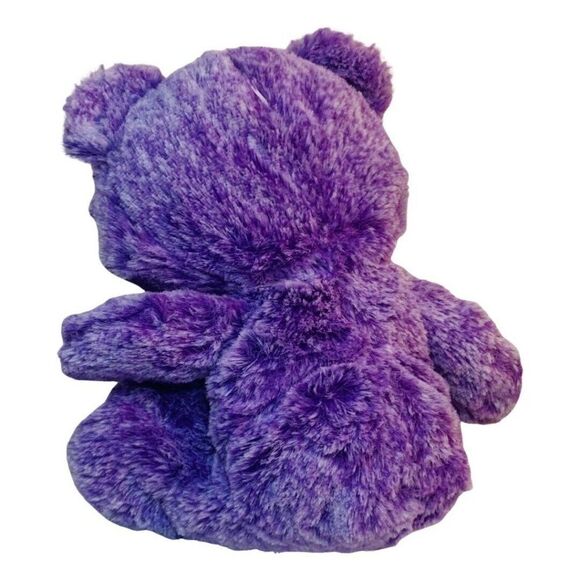 Hug Fun Purple Teddy Bear Soft Plush Blue Glitter Eyes Stuffed Animal Doll 9" - Picture 6 of 7